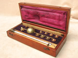 Mid 19th century Sikes hydrometer set by J Evans London